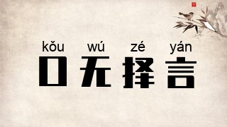 口无择言