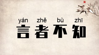 言者不知