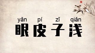 眼皮子浅