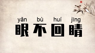 眼不回睛