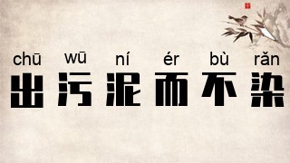 出污泥而不染