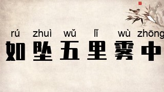 如坠五里雾中