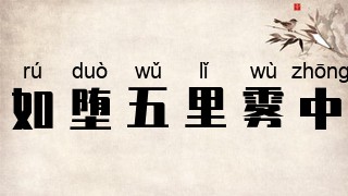 如堕五里雾中