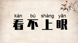 看不上眼